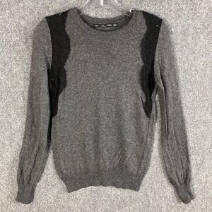 Lara Knit Sweater Women's‎ Small Pullover Charcoal Gray Viscose Blend S